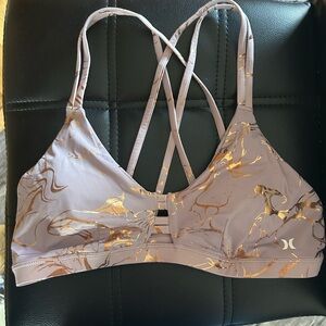 Women's Strappy Bikini Top - Purple and Gold